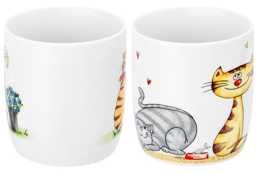 Набор 2 кружек 360 мл 12*8,5*9 см Озорные котята NEW BONE CHINA - Elan gallery фото 6