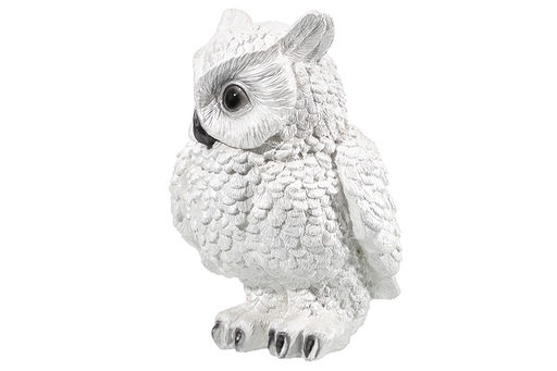 Копилка 21,5*18*26,5 см "Филин" белый перламутр