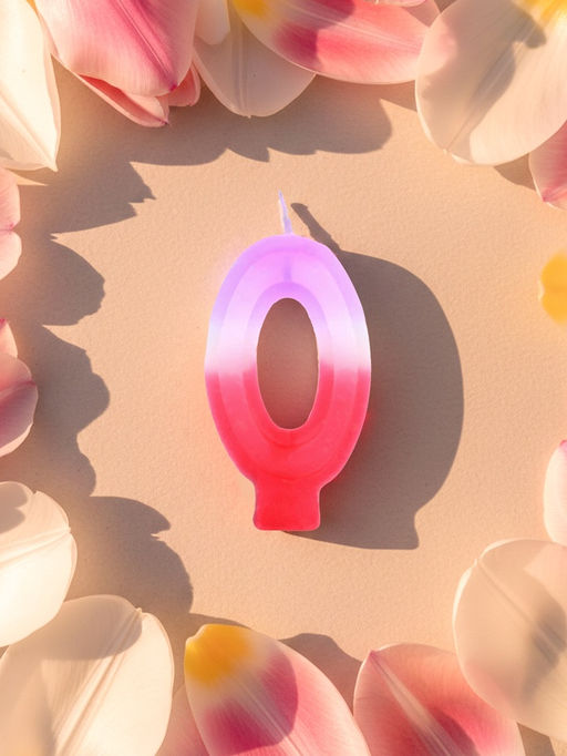 Цена за 10 шт. Свеча цифра для торта «0», 8×3.75×1 см