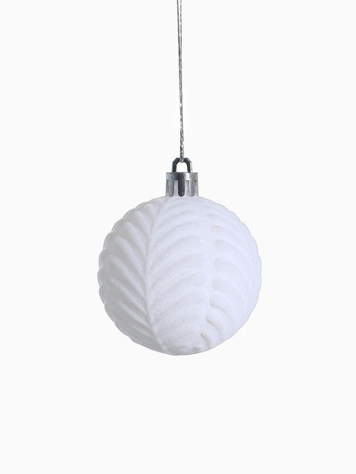 Ёлочные шары набор 20 шт., d=6 см, Бархат. Феерия белый - Зимнее волшебство фото 3