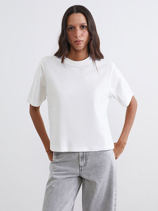 Bisiklet Yaka Kad?n Ti??rt