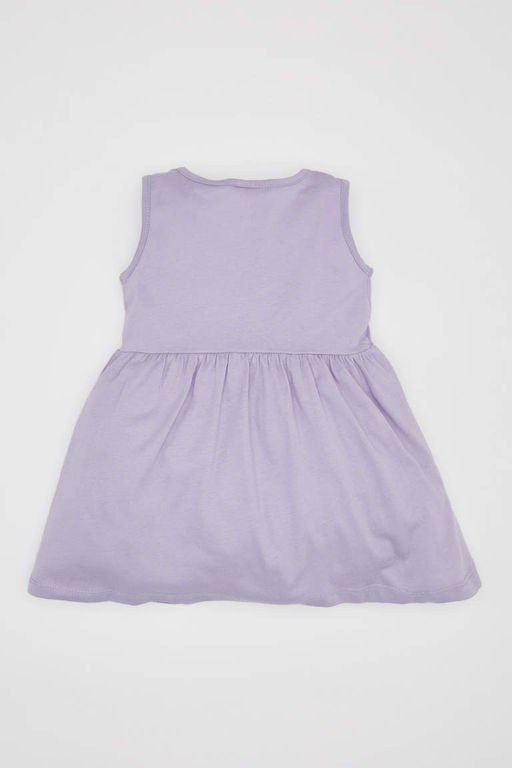 Платье из двух частей без рукавов с рисунком для маленьких девочек - Defacto фото 6