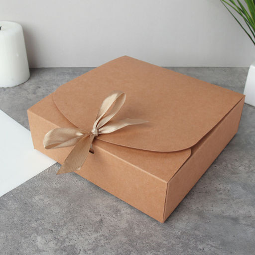 Коробка подарочная складная 16.5*16.5*5 см / 0519-8/B /уп 12/600/крафт - Галеонтрейд фото 2