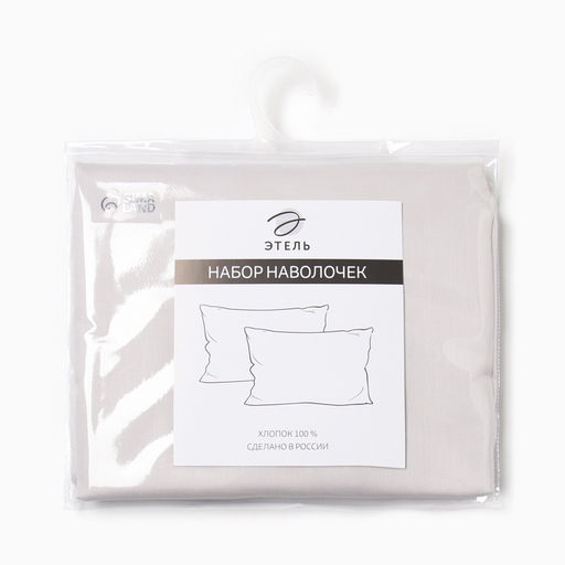 Комплект наволочек Этель Beige flowers, 50х70 см - 2 шт., мако-сатин 114г/м2  фото 9