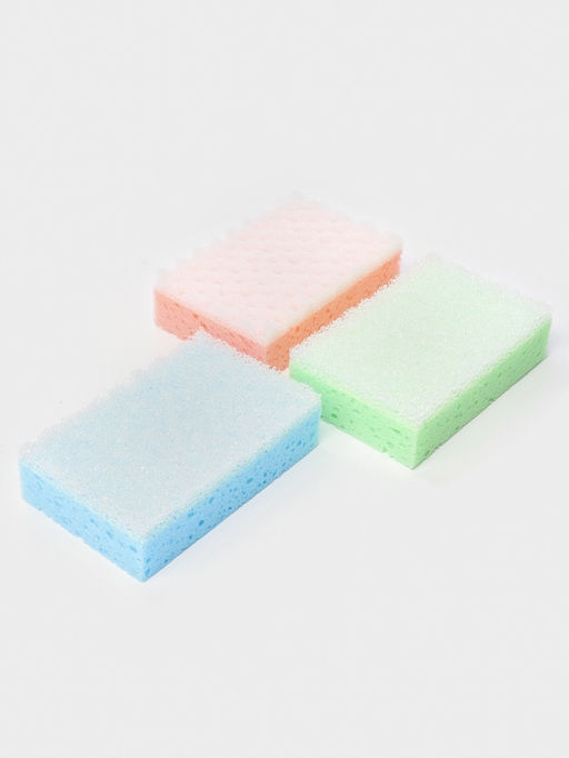 Цена за 3 шт. Губка для тела массажная «Совершенство», 16.5×10.5×5 см, МИКС