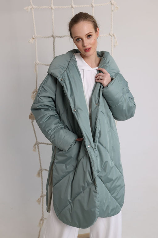 Пальто AMORI 2140 мятный  фото 3