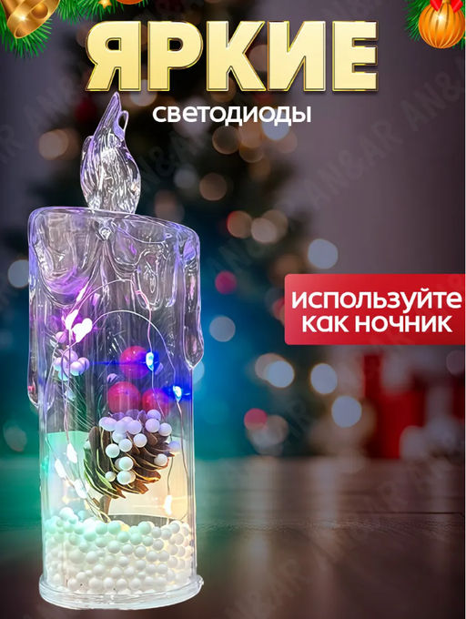 Свечка новогодняя (3646)