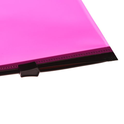 Набор папок-конверт на ZIP-молнии А5, 150 мкм, Calligrata Neon, c черной молнией, неон, 4 штуки, микс  фото 5