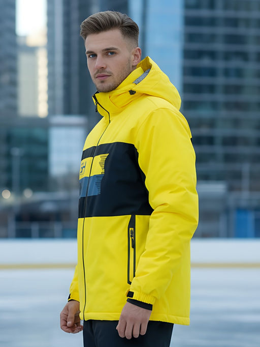 Горнолыжный костюм мужской зимний желтого цвета 370J - Mtforce фото 39