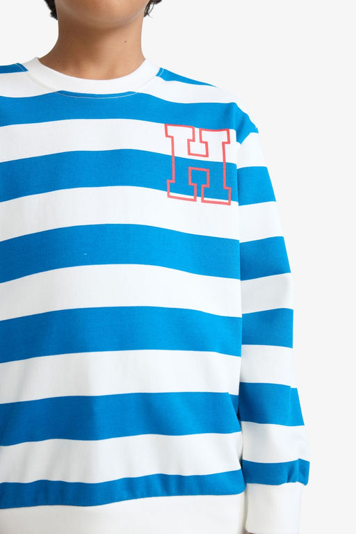 Bisiklet Yaka _izgili Sweatshirt Erkek _ocuk - Defacto фото 5