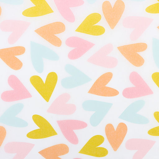 Цена за 10 шт. Бумага упаковочная тишью С любовью, 50 см ? 70 см, 17 грамм