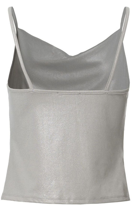 Топ серебристый ESMARA с атласным мерцающим эффектом  фото 4