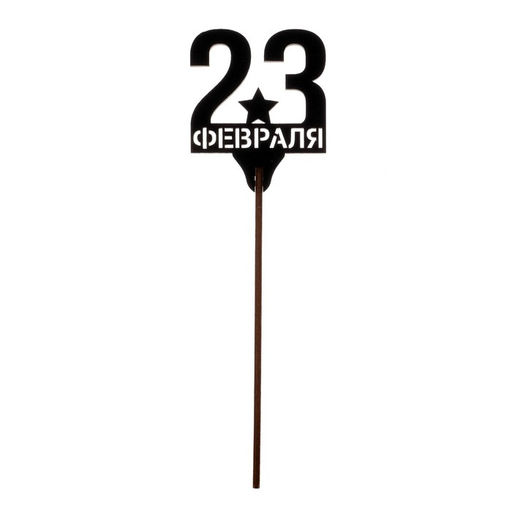 Цена за 5 шт. Топпер для торта «23 февраля», МИКС, ассорти