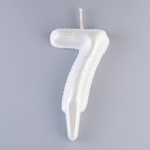 Свеча в торт «Шары», цифра 7, жемчужный, 5.5 см