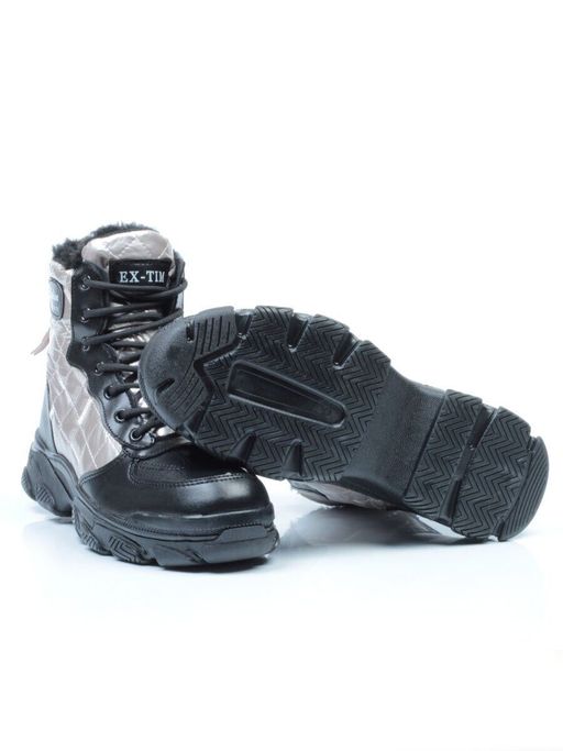 04-2221-4 BLACK Ботинки зимние женские (искусственные материалы) - Фабричный китай фото 17