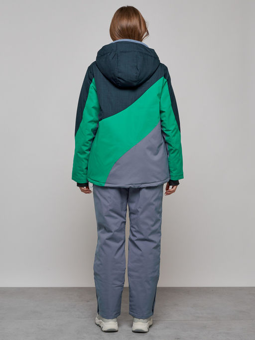 Горнолыжный костюм женский большого размера зимний черного цвета 02308Ch - Mtforce фото 5