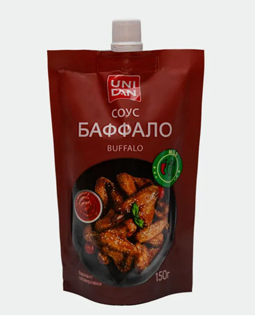 Соус томатный оригинальный Баффало острый UNI DAN 150г дой-пак