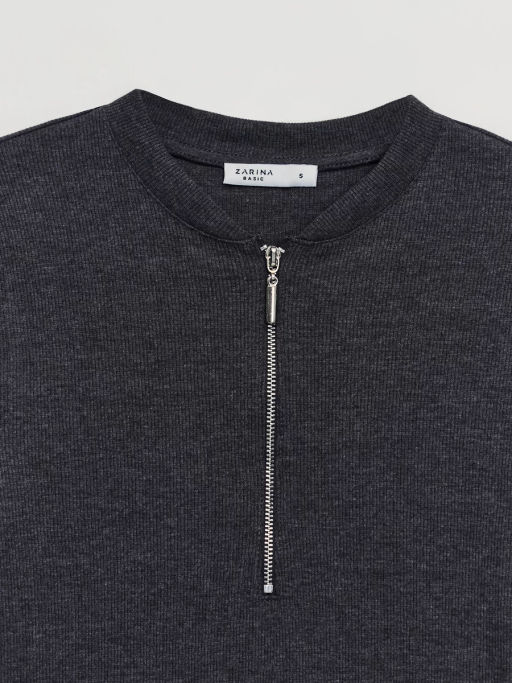 Джемпер на молнии из хлопка / Zarina