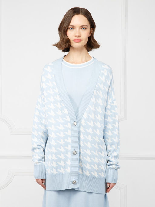 Кардиган женский ZZ-02002 l.blue/white - Eleganzza фото 5