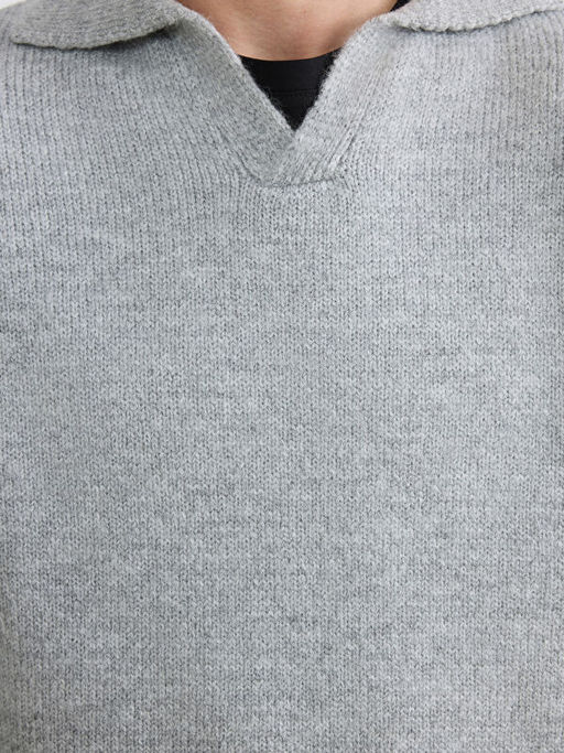 Polo Yaka Erkek Triko Kazak