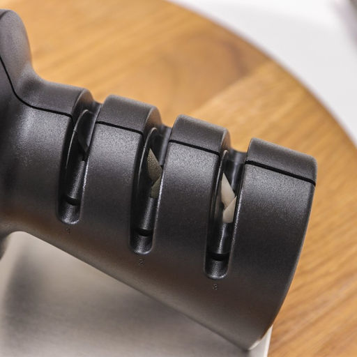 Точилка для ножей Law, 3 степени заточки, 20×8×9 см, чёрная