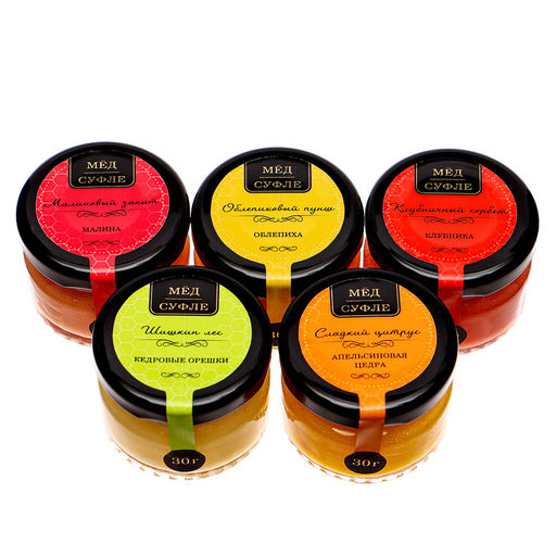 Подарочный набор новогодний «Вкусного Нового Года», мед кремовый, чай