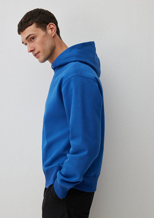Kapusonlu Mavi Basic Sweatshirt  фото 6