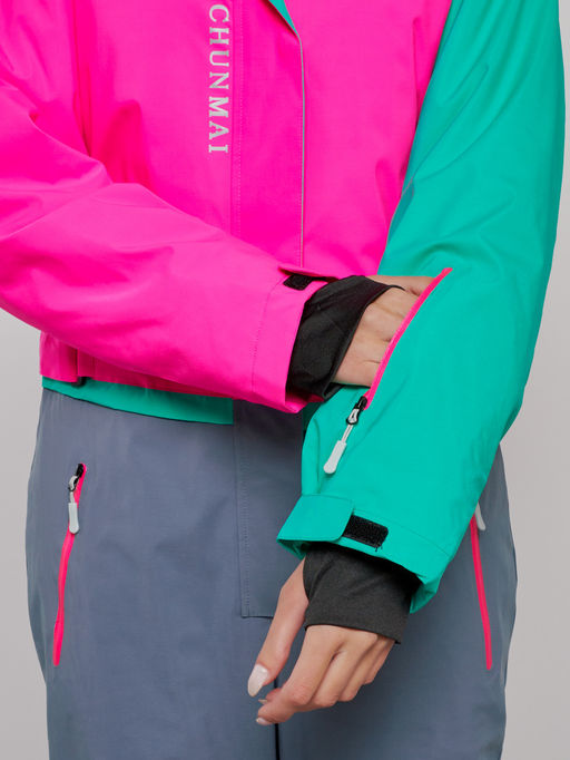 Горнолыжный комбинезон женский зимний зеленого цвета 2327Z - Chunmai фото 6