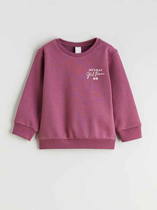 Bisiklet Yaka K?z ?ocuk Sweatshirt