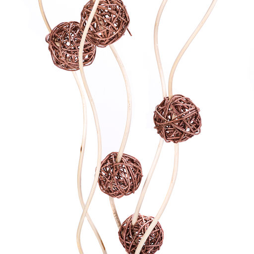 Сухоцвет набор 5 штук 150 см (китте 6 см.10 шт) / 0410-4 /уп 80/ коричневые шары на белом - Галеонтрейд фото 4