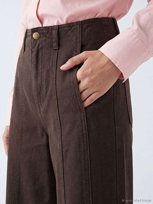 Wideleg Kad?n Jean Pantolon