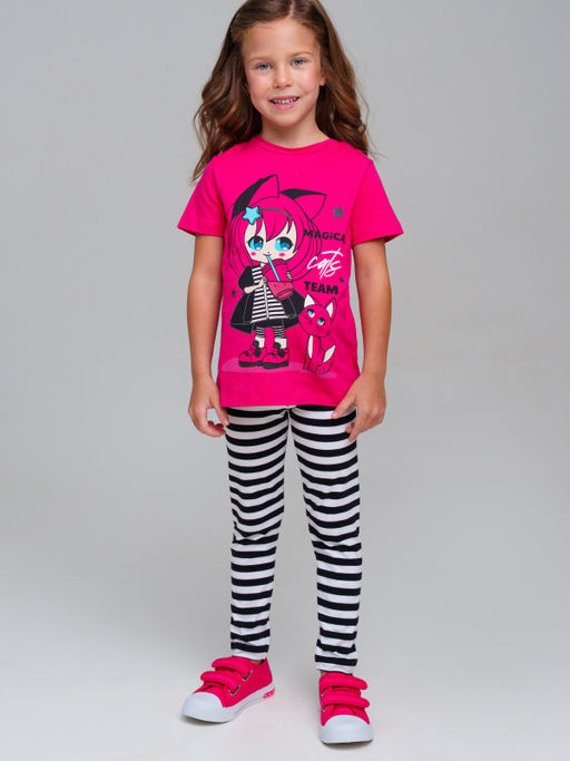 32422149 Комплект для девочек: фуфайка (футболка), брюки (легинсы)