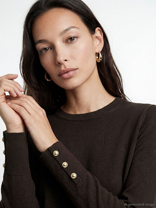 Bisiklet Yaka Kad?n Triko Kazak