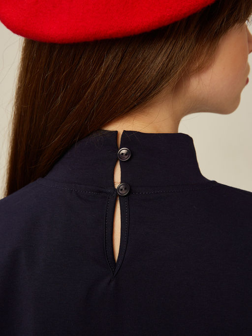 Джемпер обманка темно-синий 232242521 - Nota bene фото 7