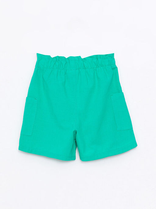 Beli Lastikli Basic Poplin K?z ?ocuk ?ort - Waikiki фото 2