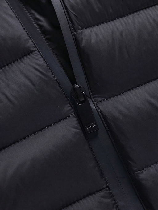 Куртка мужская гибридная стёганая с капюшоном с графеновой подкладкой черного цвета 9621_1Ch