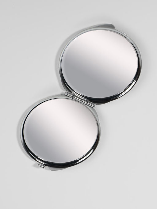 Зеркало складное, d=6 см, серебристое МИКС