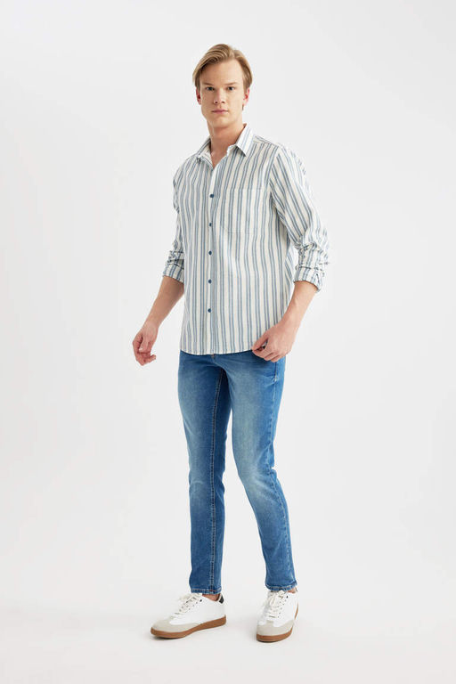 Джинсовые брюки скинни Carlo очень узкого кроя с нормальной талией и очень узкими штанинами - Defacto фото 4