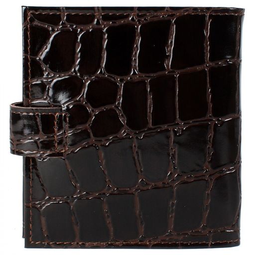 Визитница Croco-В-203 (с хляст, 2х-рядная, 32карточки) натуральная кожа коричневый скат (99) 213700  фото 2