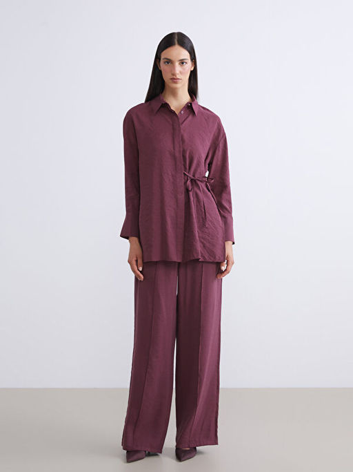 Oversize Modal Kar???ml? Kad?n G?mlek Tunik