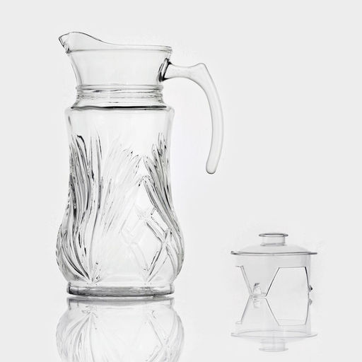 Кувшин «Лия», 1.6 л, 17×12.5×25.5 см, стекло, прозрачный