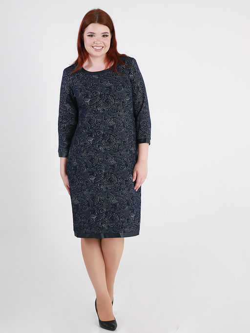 Платье-футляр с цветочным узором