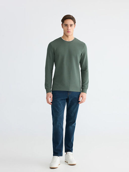 Bisiklet Yaka Uzun Kollu Erkek Ti??rt