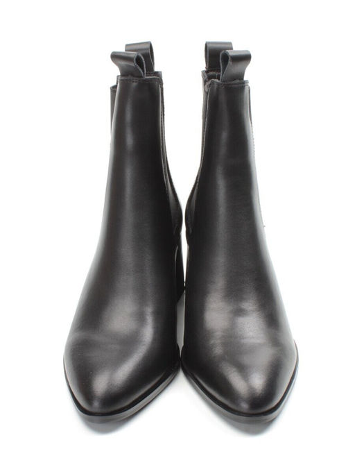 01-PCT161-1 BLACK Ботинки Челси демисезонные женские (натуральная кожа, байка) - Фабричный китай фото 11