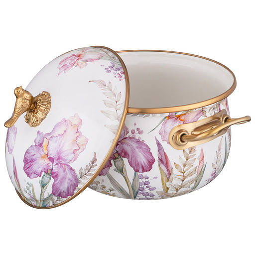 КАСТРЮЛЯ ЭМАЛИРОВАННАЯ LEFARD С КРЫШКОЙ, СЕРИЯ IRISES 2,8Л, ДИА.18СМ ПОДХОДИТ ДЛЯ ИНДУК.ПЛ  фото 3