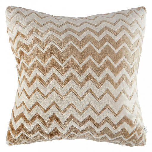 Наволочка декоративная 45х45см Гирвас, велсофт Volna набивной, тиснение зигзаг, полиэстер 100%, плотность 270г/м2, на молнии, на картоне, Домашняя мода (Россия)