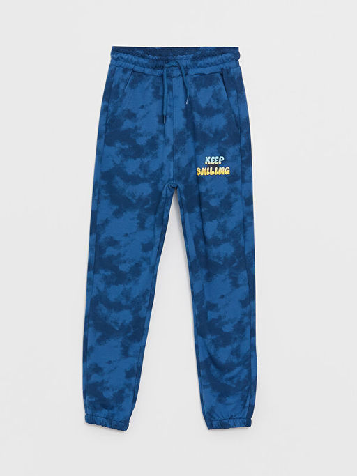 Beli Lastikli Bask?l? Erkek ?ocuk Jogger E?ofman Alt?