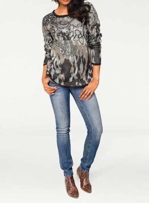 Пуловер, серо-синий - Patrizia dini фото 6