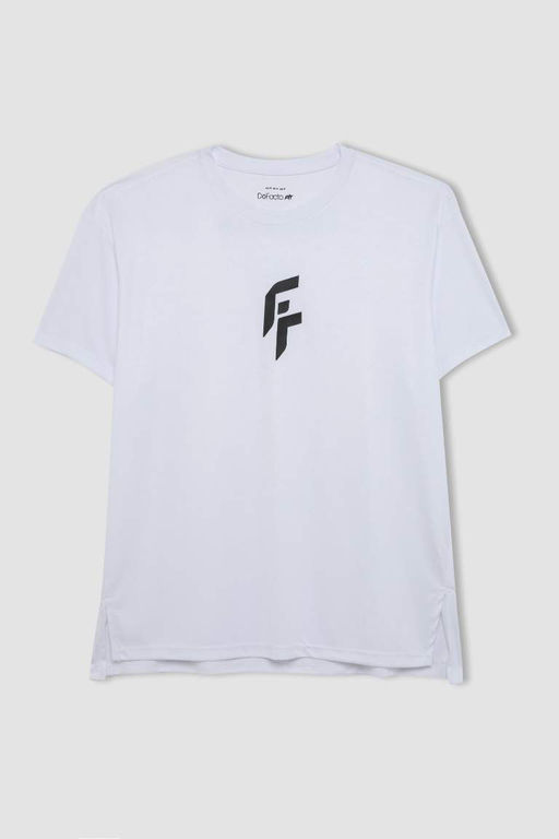 DeFactoFit Спортивная футболка стандартного кроя с круглым вырезом и короткими рукавами из плотной ткани  фото 7