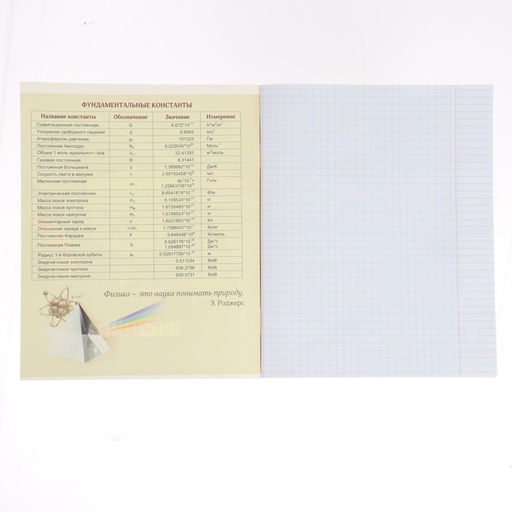 Тетрадь предметная Пиксели 36 листов в клектку Физика, со справочным материалом, обложка мелованный картон, блок офсет - Calligrata фото 2